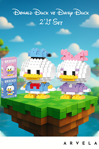 Bricks Donald Duck & Daisy Duck – 2’li Blok Figür Seti