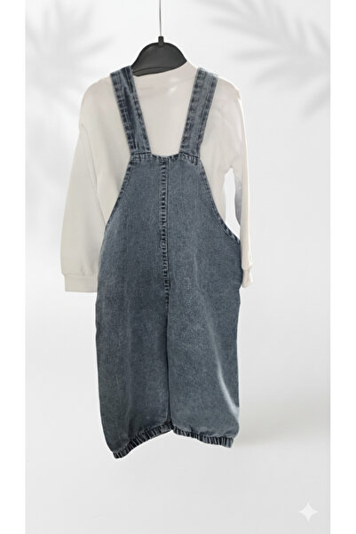 ribana Unisex Teddy Bear Baby Jeans Slopet 6-9-12-18 Month Set Badi