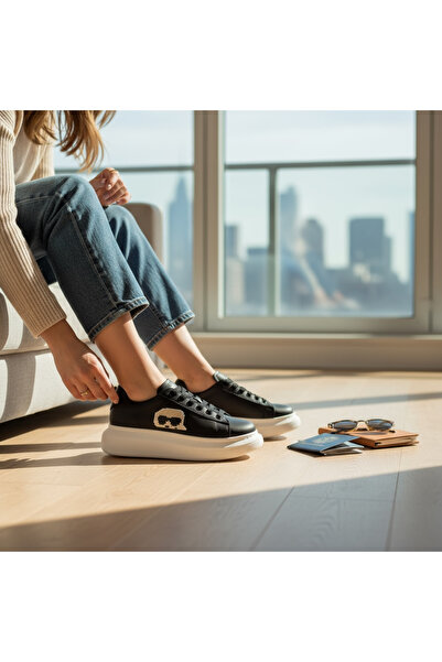 dehaine Women's sneakers KRL White-Black, fashion, 6615