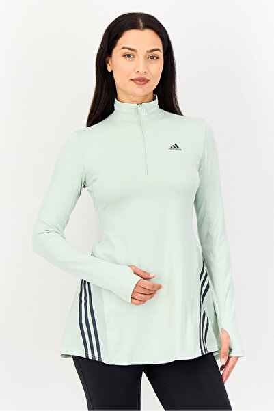adidas Women Sportswear Fit Long Sleeve Running Mini Dress, Light Mint Green