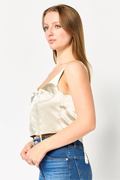 Zara Women U Neck Sleeveless Plain Tank Top, Light Grey