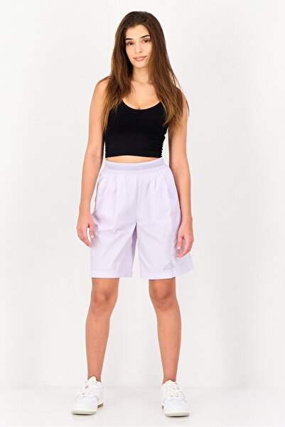 adidas Women Sportswear Fit Drawstring Training Shorts, Lavender