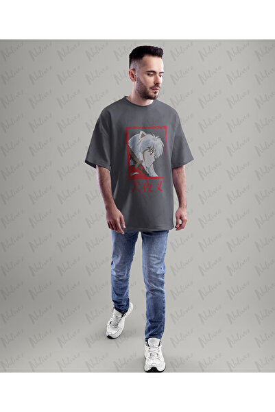 Nulivez Anime Inuyasha Design Printed High Quality Compact Unisex Oversized T-Shirt