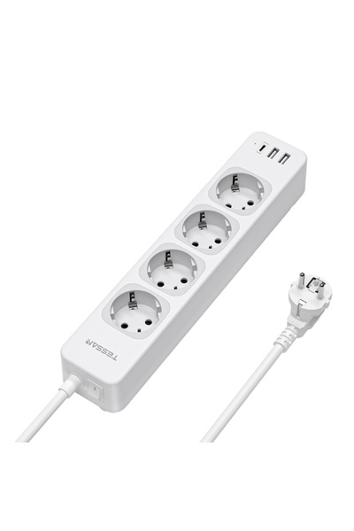 TESSAN Strip de alimentare TS-307-C (alb)