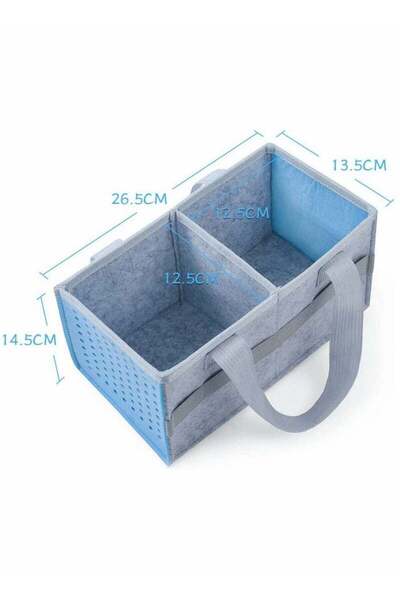 Generic Bag for Toniebox Starter Set - Holds 30-40 Tonies Figures, Felt Carrying Travel Bag (Blue Gr