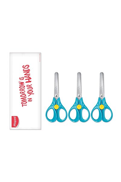 Maped Beginners Safety Scissors – 13 cm, 3 Pack (Blister)