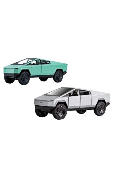 TOY GARDEN 1:24 Scale Cybertruck Die-cast Model with Sound & Light (Silver/Green)