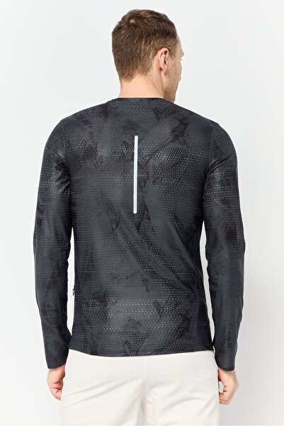 adidas Men Sportswear Fit Long Sleeves Running T-Shirt, Dark Grey