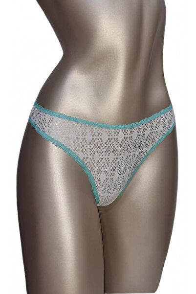 Ioana boutique White and green lace thong