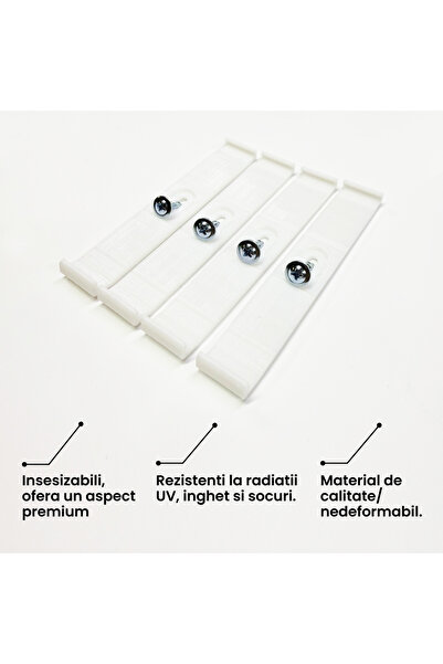 OEM Set Suport Ultra Slim pentru numar inmatriculare, fata - spate, Negru, 4 ...