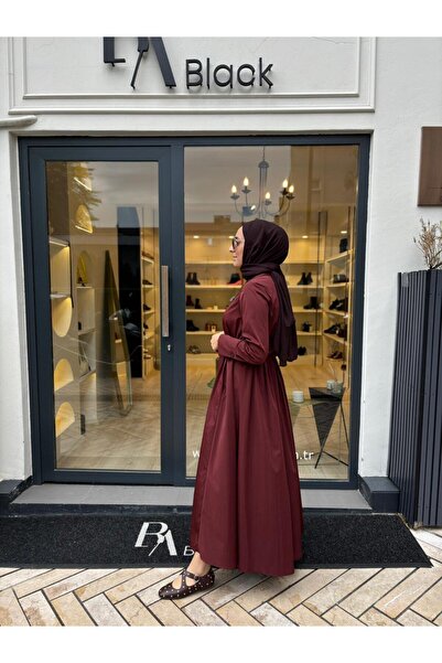 TERZİ DÜKKANI Td4515 Salve Women's Dress Burgundy