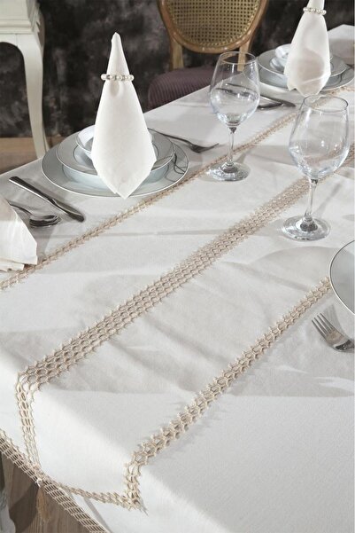 Çeyiz Diyarı Simay Tablecloth 26 Pieces Beige