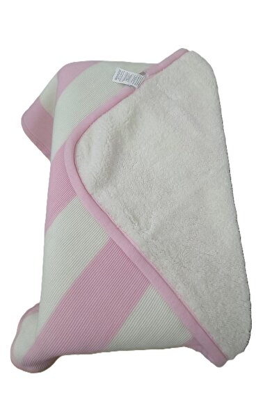 Story Bebe3 Yarn Striped B Piped Wersoft Knitwear Winter Blanket with Fleece Inside 80 X 80 cm