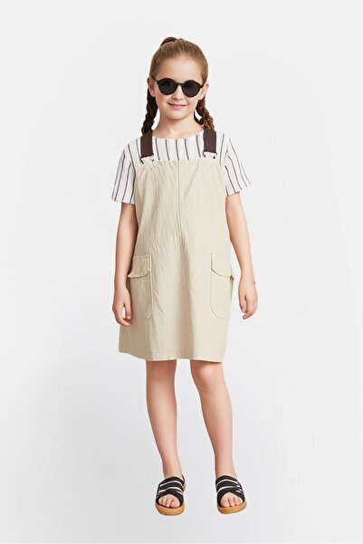 Fudo Kids Girl 4 Pieces Romper Dress Set, Multicolor