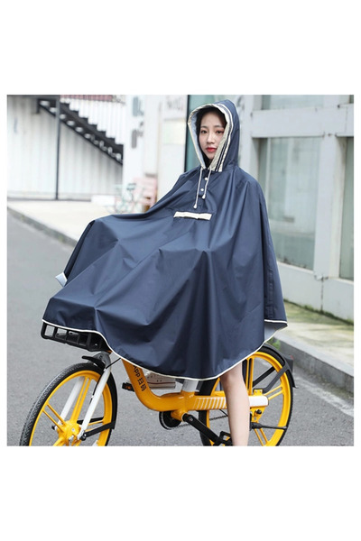 OEM Hooded rain poncho, cape with front pocket, universal size