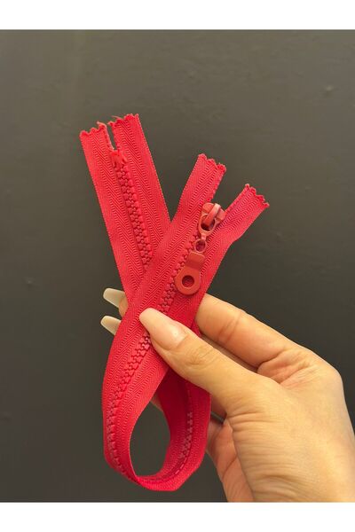 Gönülden Tasarım Fermoar cu dinți roșii 34X3 CM