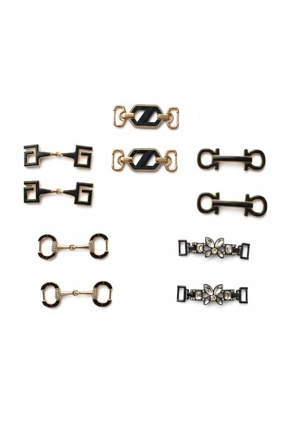 KumaşEvi Metal Tokalar 5’li Set – Çanta, Ayakkabı ve Kemer Süsleme İçin Dekor...