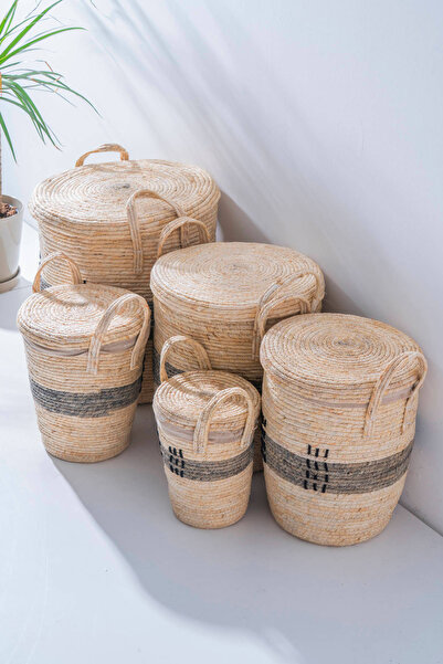 ACAR Mira Hasır 5-Piece Multi-Purpose Basket Set