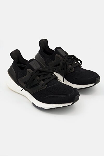 adidas Kids Boy Ultraboost 21 Lace Up Sports Shoe, Black/White