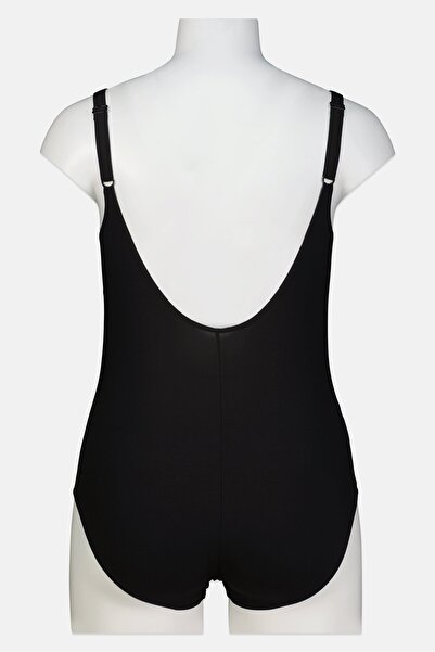 SPEEDO Women Stripe Non Padded One Piece Swimsuit, Black