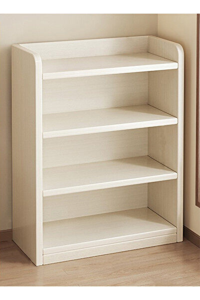 KEKE 5 Layers Multifunction Storage Display Thick Wood Furniture Storage 60cm White Color.