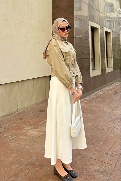 modapark.ist Women's Flared Scuba Skirt