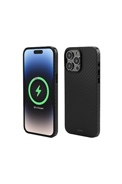 Vetter Carcasă din aramidă pentru iPhone 14 Pro, compatibilă cu MagSafe și cl...
