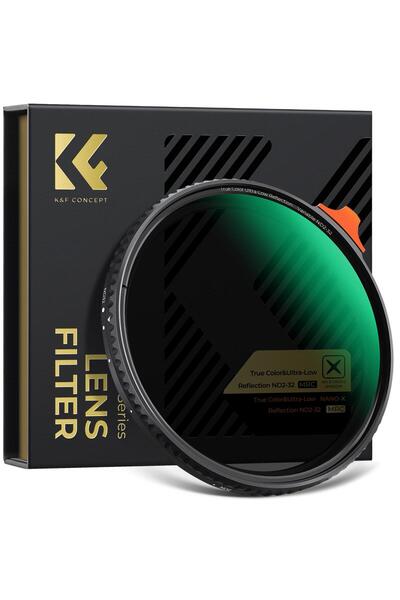 K&F CONCEPT 67mm True Color & Ultra-Low Değişken ND Lens Filter (ND2-32 (1-5 ...