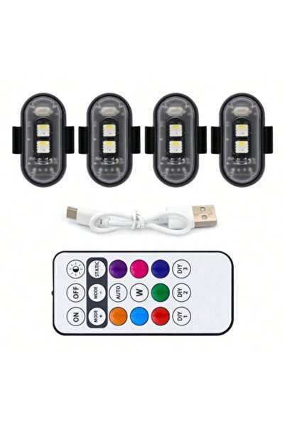 OEM Set 4 Leduri multicolore cu telecomanda