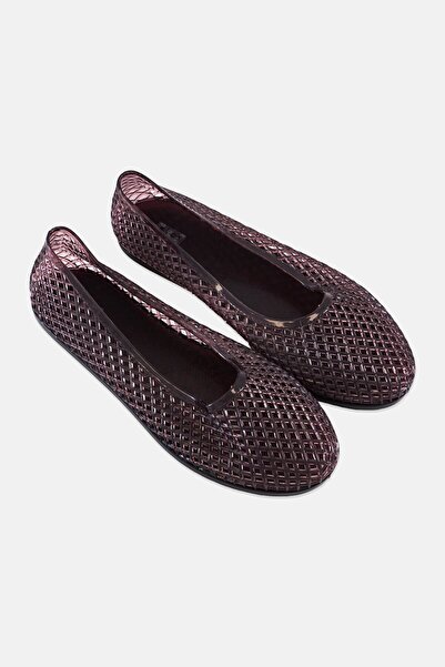 Muy Mucho Women Ballet Slip On Flats, Dark Mauve