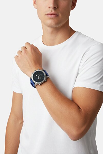 RBX Men P4390-22072894 Silicon Strap Analog Watch 40 mm, Navy