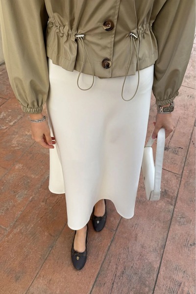 modapark.ist Women's Flared Scuba Skirt