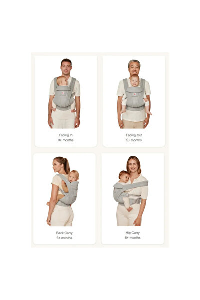 Ergobaby Omni Deluxe Mesh (Soft Olive) , 4 Farklı Taşıma Pozisyonlu, 0-4 Yaş