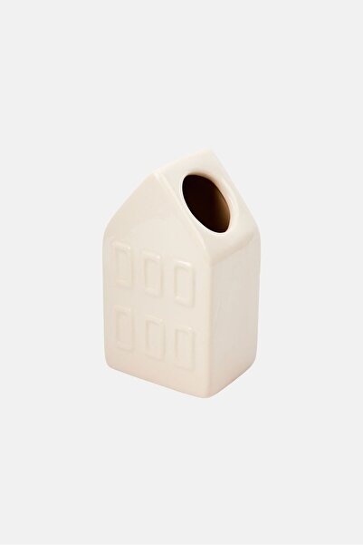 Muy Mucho Ceramic House Vase, White