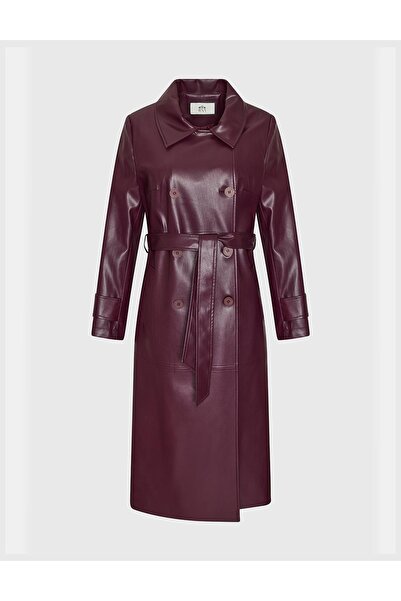 İLVİ Vania Bordo Kadın Trençkot