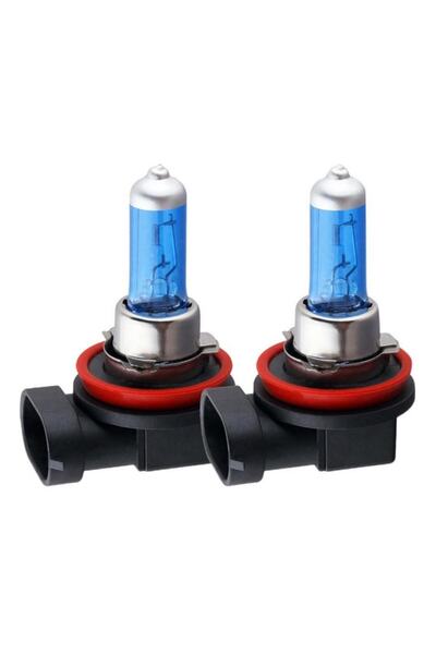 BZRSH Set of 2 halogen car bulbs H11, 55W, 12V, white light 5000K,