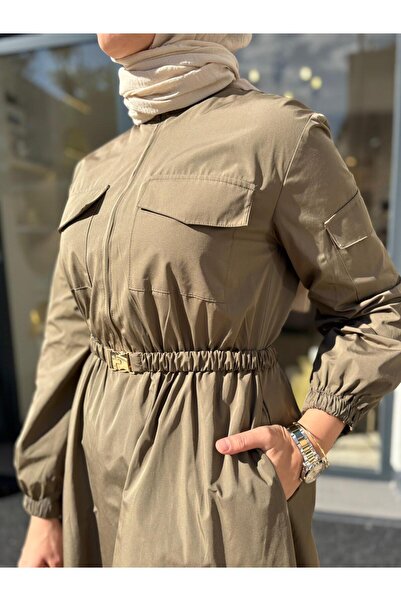 Miori TD4683 Γυναικείο Φόρεμα Lona Χακί Πράσινο