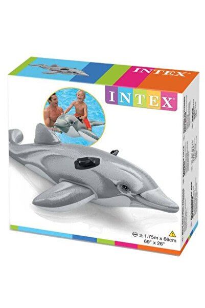 Intex Inflatable Great Dolphin Ride-On Pool Beach Lake Float Fun Toy For Kids 175x66cm