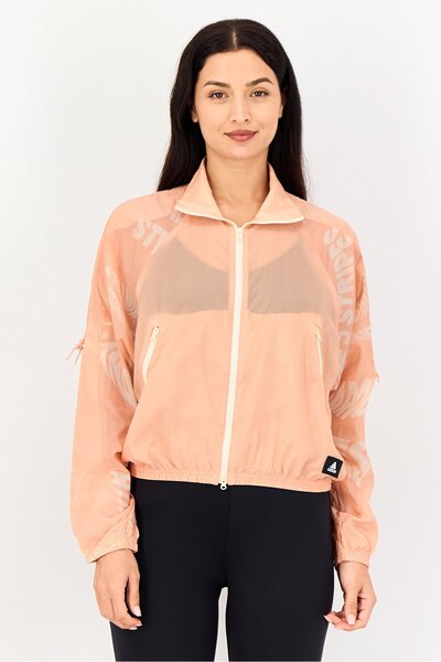 adidas Women Sportswear Fit Long Sleeve Training Jacket, Coral