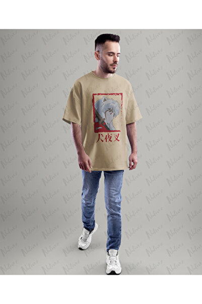 Nulivez Anime Inuyasha Design Printed High Quality Compact Unisex Oversized T-Shirt