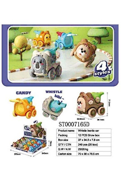 TOY GARDEN 4 Styles, Push and Go Toy for Kids, Fun Racing Cars with Sound, Set of 12 in Display Box