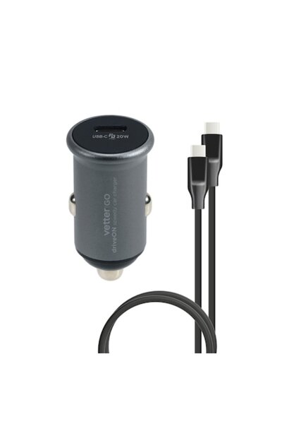 Vetter Încărcător auto inteligent driveON cu cablu Type-C Go 20W