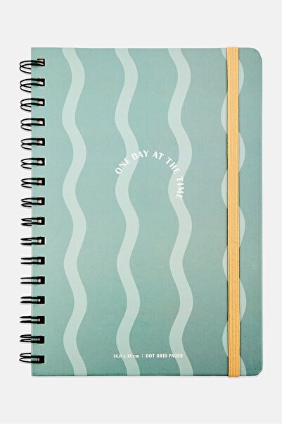 Muy Mucho Spiral Notebook With Stickers, Grey