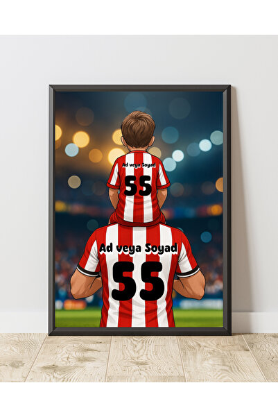 ABENOVA Samsunspor Baba Oğul Konsept Kişiye Özel Çerçeveli Poster Tablo