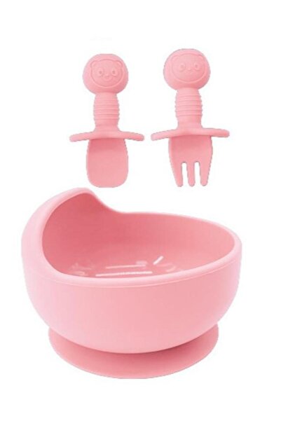 OEM Set Hranirea Bebelusului, Hrana/diversificare, Silicon, 8 piese, Roz