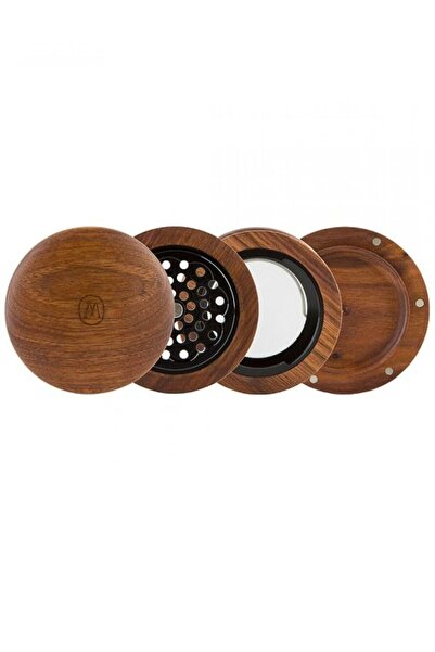 Marley Natural Big Grinder – Walnut Wood, Aluminum & Glass, 4-Part Ø80mm (USA)