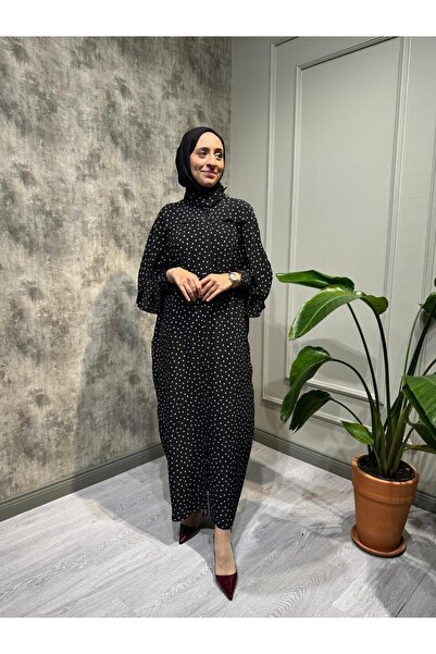 QOOQ STORE 26Fw404 Polka Dot Women's Dress Black