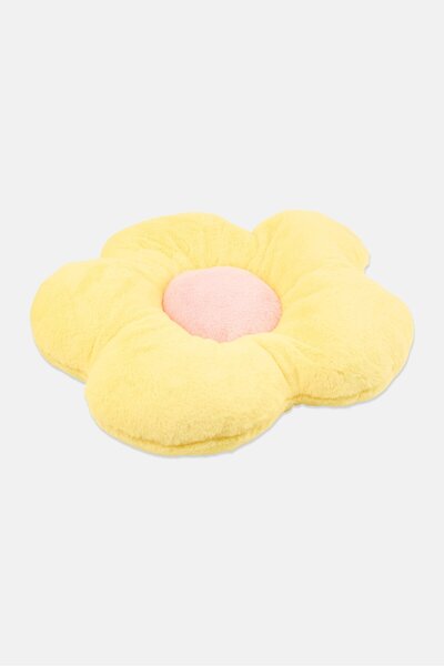 YOTO Flower Shaped Pillow, Yellow