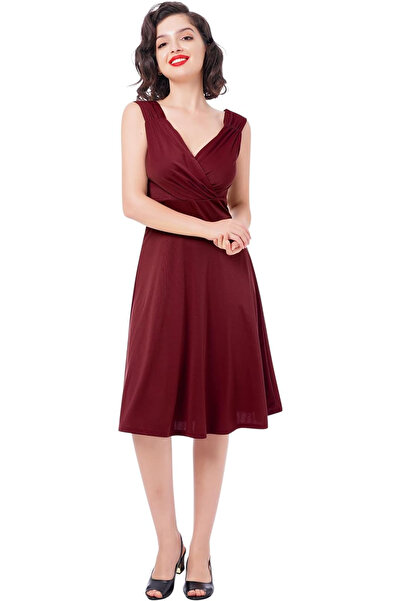 OEM Women's loose casual dress, red L