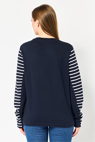 Tommy Hilfiger Women Crew Neck Stripe Sweater, Multicolor